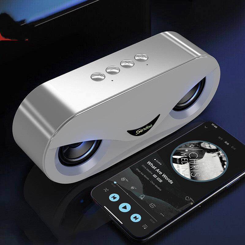 Enceinte Bluetooth sans fil avec lumières colorées, double haut-parleur et caisson de basses