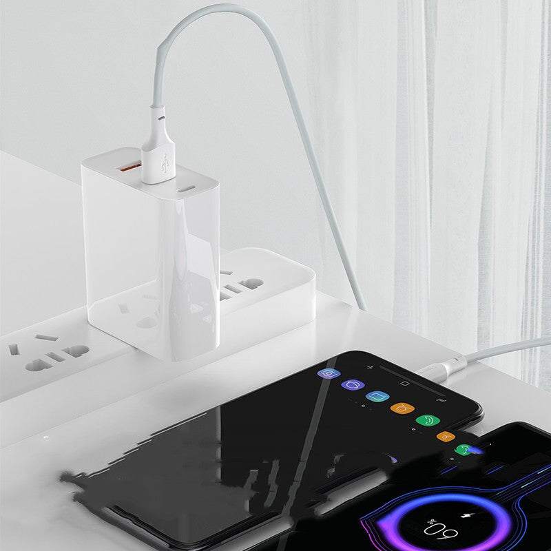 White Type-c data cable 1.5m 5A fast charging for mobile phones
