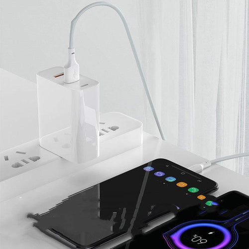 White Type-c data cable 1.5m 5A fast charging for mobile phones