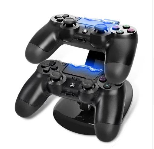 Station de chargement double USB Support de station de chargement USB avec câble de chargement USB pour manettes Playstation 4 PS4