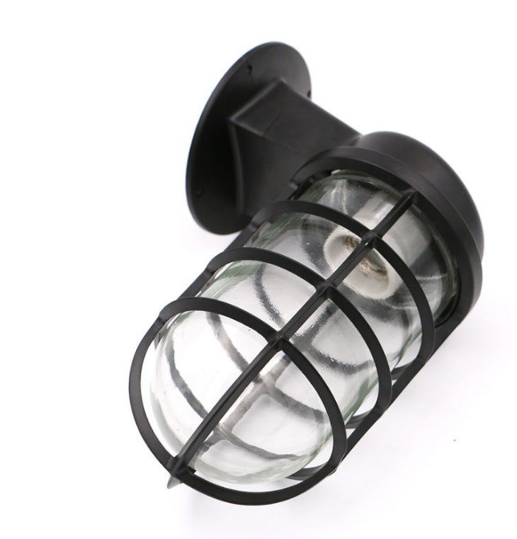 Lampe de Bar Vintage Extérieur — Verre & Métal, Culot E27, Tête Orientable