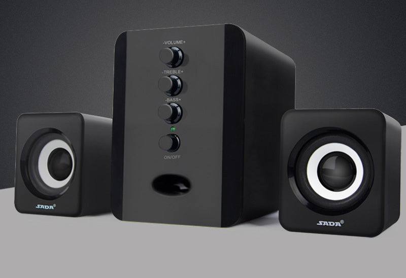 Haut-parleurs d'ordinateur D-202, lecteur de musique combiné, caisson de basses, boîte de son, stéréo pour téléphones intelligents