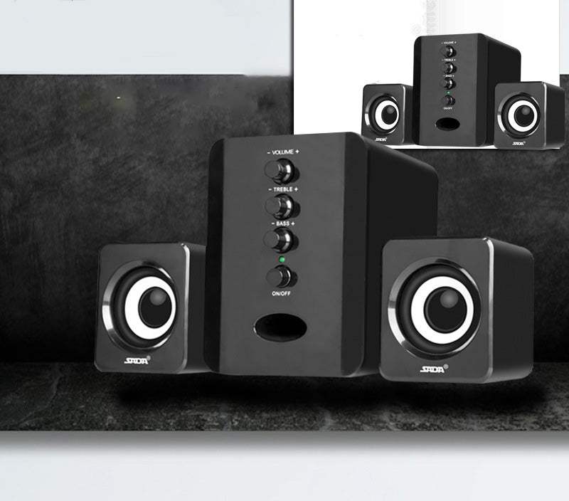 Haut-parleurs d'ordinateur D-202, lecteur de musique combiné, caisson de basses, boîte de son, stéréo pour téléphones intelligents