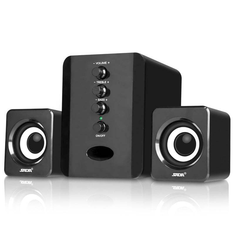 Haut-parleurs d'ordinateur D-202, lecteur de musique combiné, caisson de basses, boîte de son, stéréo pour téléphones intelligents