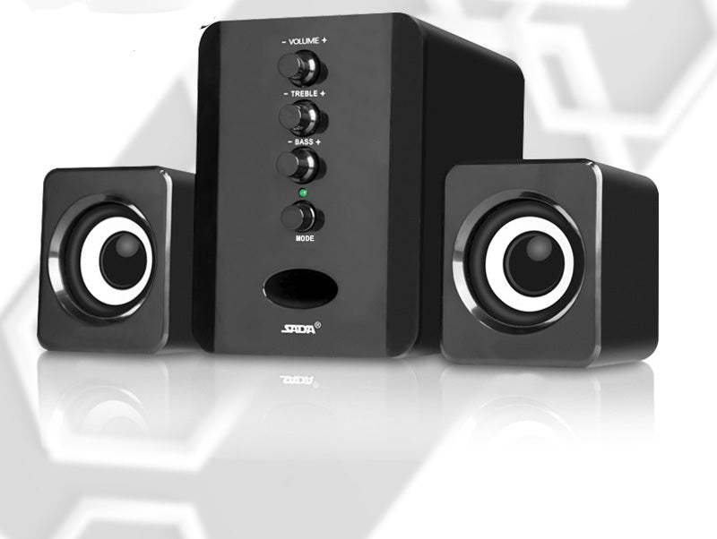 Haut-parleurs d'ordinateur D-202, lecteur de musique combiné, caisson de basses, boîte de son, stéréo pour téléphones intelligents