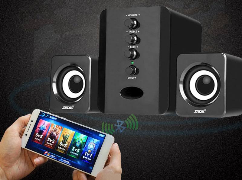 Haut-parleurs d'ordinateur D-202, lecteur de musique combiné, caisson de basses, boîte de son, stéréo pour téléphones intelligents