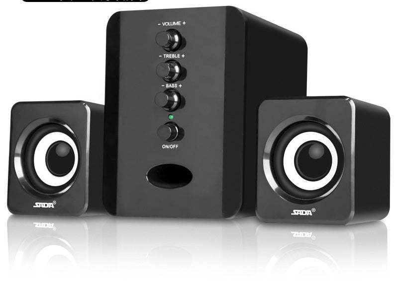 Haut-parleurs d'ordinateur D-202, lecteur de musique combiné, caisson de basses, boîte de son, stéréo pour téléphones intelligents
