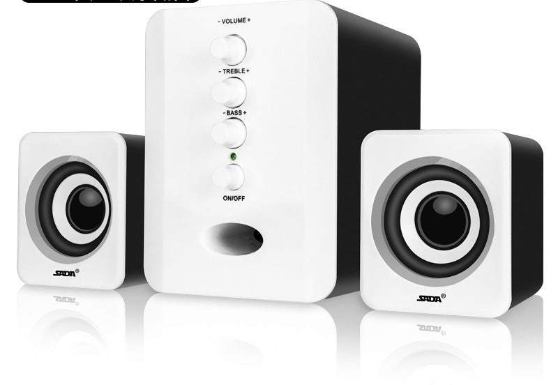 Haut-parleurs d'ordinateur D-202, lecteur de musique combiné, caisson de basses, boîte de son, stéréo pour téléphones intelligents