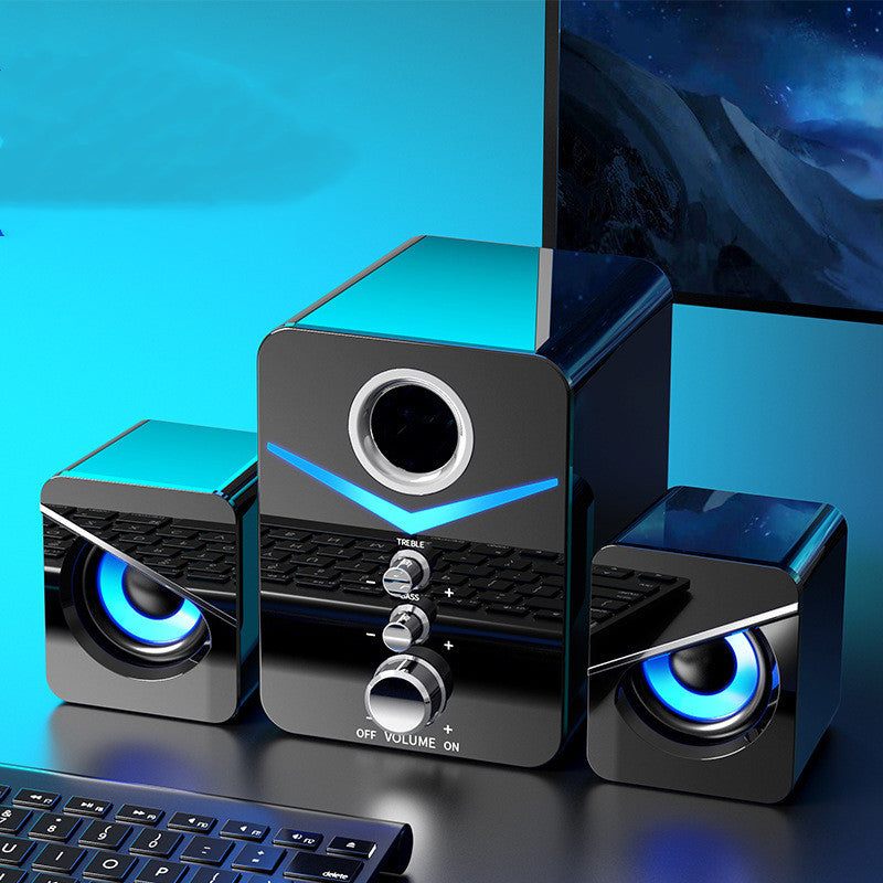 Haut-parleurs de barre de son pour ordinateur de bureau avec haut-parleur Bluetooth de taille compacte et maniable