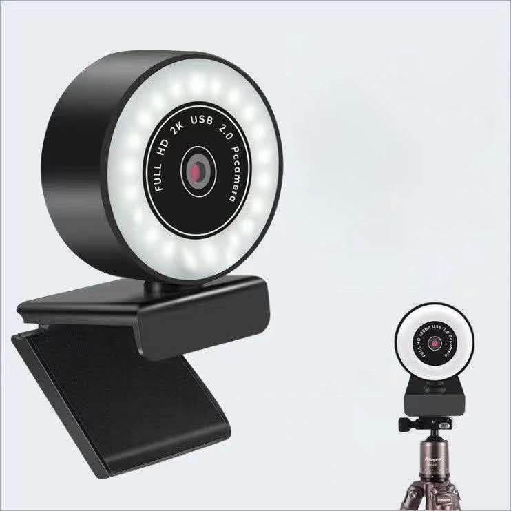 Caméra d'ordinateur réseau haute définition avec lumière d'appoint, USB sans pilote, pour conférence vidéo en direct en ligne