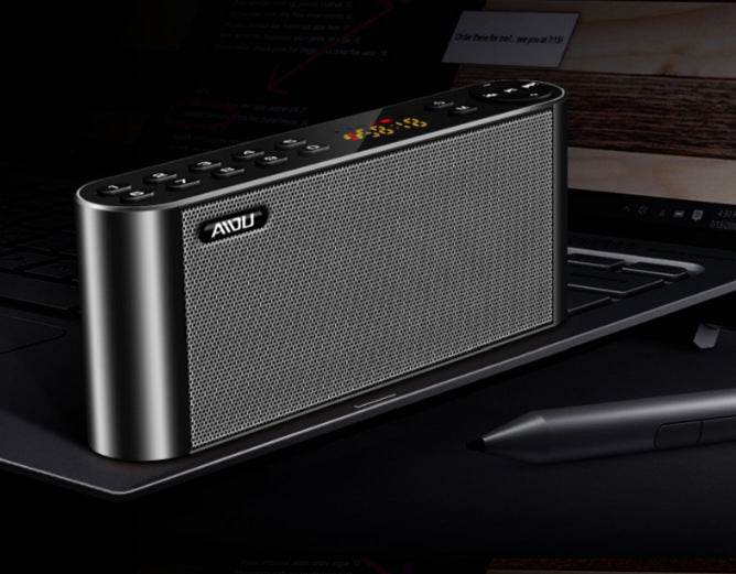 Haut-parleur Bluetooth sans fil Double haut-parleur Carte audio Hifi USB Portable