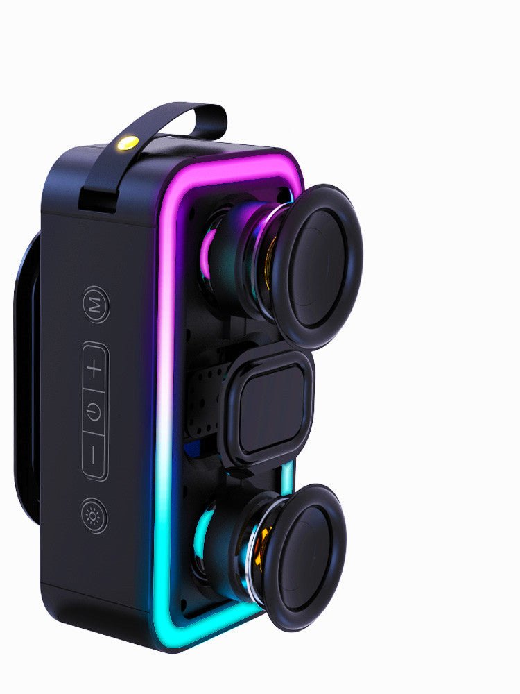Haut-parleur Bluetooth avec lumières colorées, deux haut-parleurs, volume ultra-fort pour la maison