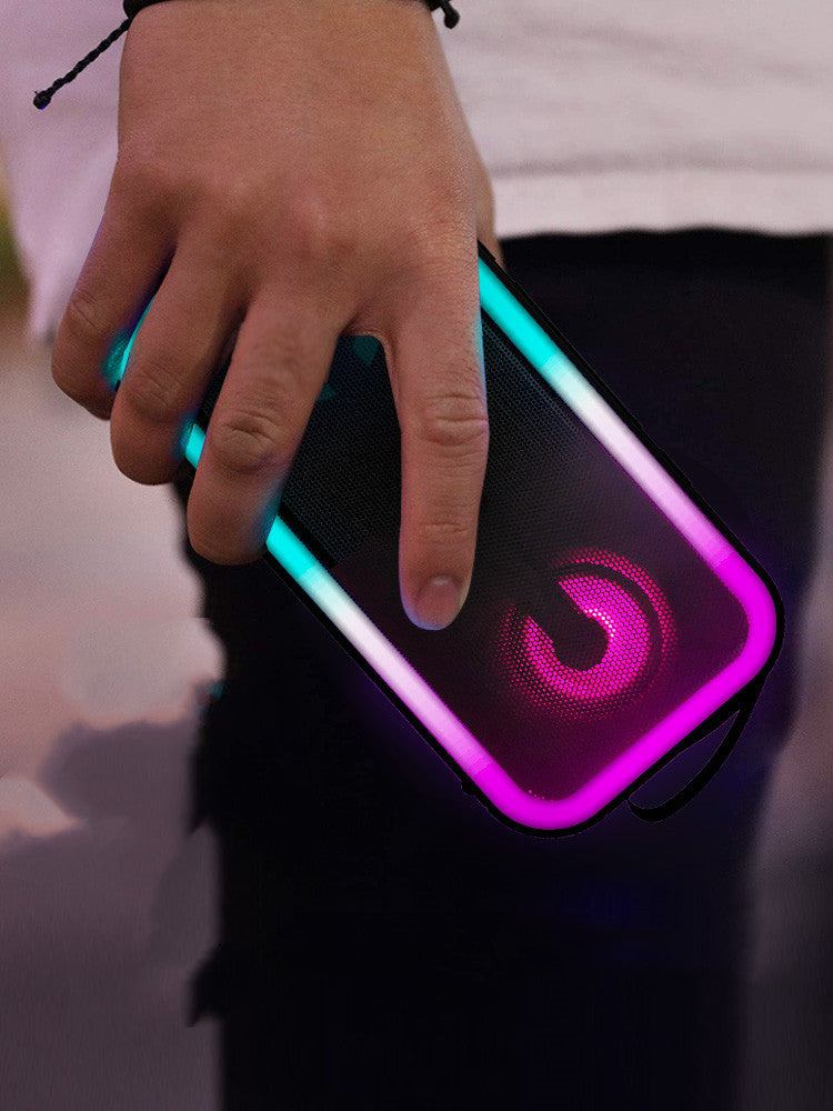 Haut-parleur Bluetooth avec lumières colorées, deux haut-parleurs, volume ultra-fort pour la maison