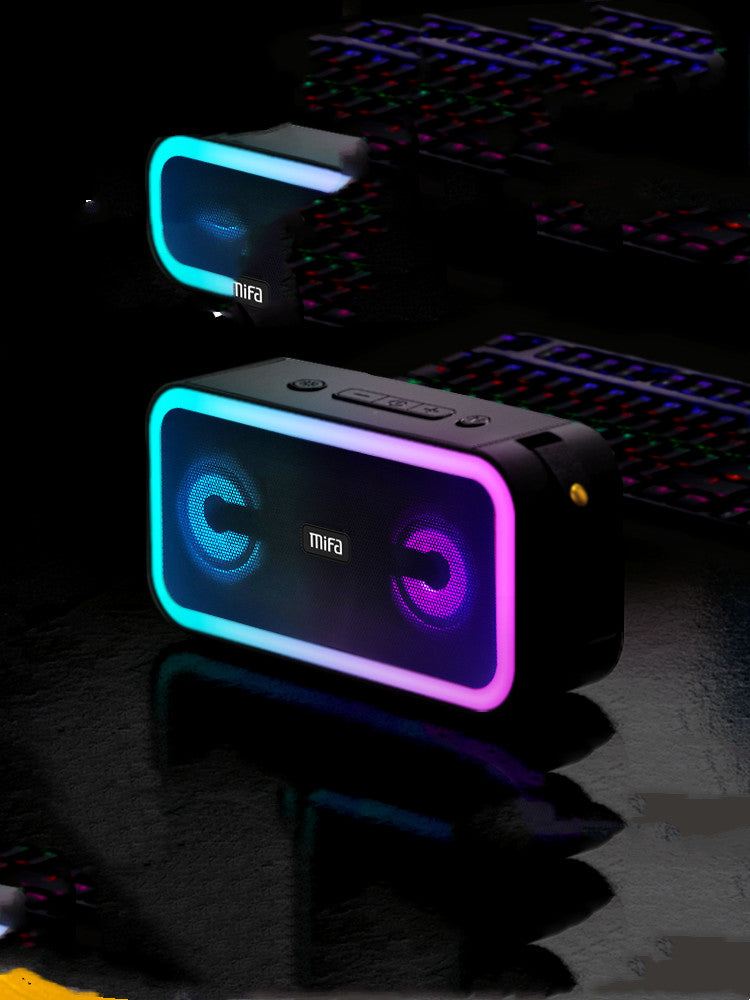 Haut-parleur Bluetooth avec lumières colorées, deux haut-parleurs, volume ultra-fort pour la maison