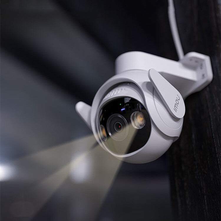 Caméra de Surveillance Extérieure 5MP — Vision Nocturne 30m, Interphone Bidirectionnel, Fixation Murale