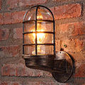Lampe de Bar Vintage Extérieur — Verre & Métal, Culot E27, Tête Orientable