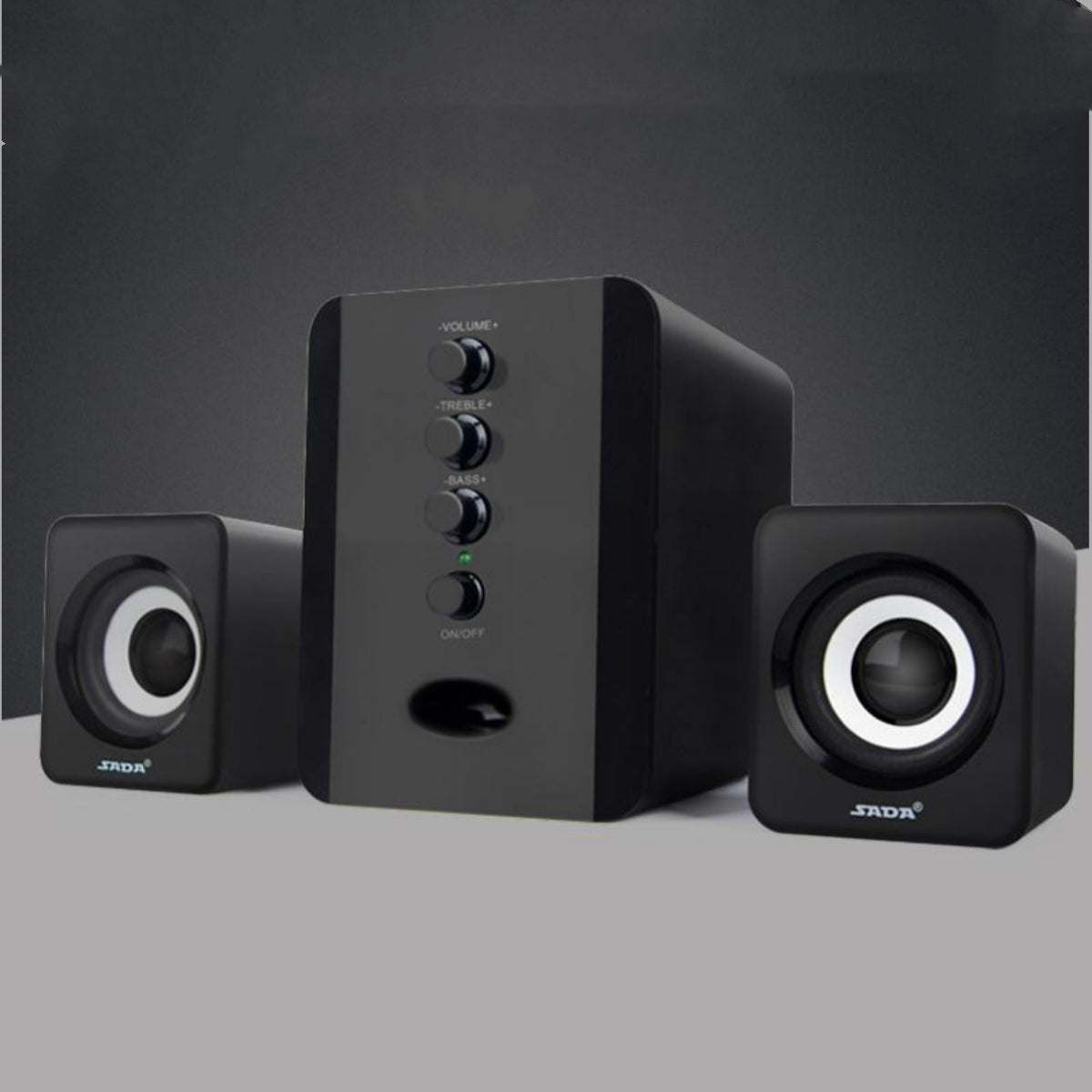 Haut-parleurs d'ordinateur D-202, lecteur de musique combiné, caisson de basses, boîte de son, stéréo pour téléphones intelligents