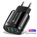 Macaron Color Charging Plug 3-port 5V 2A charger with American and European standards in various colors