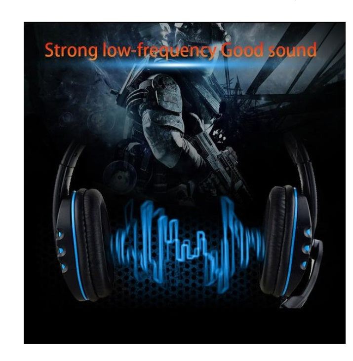 Warlord Gaming Headsets wired over-ear headphones with 3.5mm plug and microphone for PS, Xbox, Switch, computer, and phone gaming