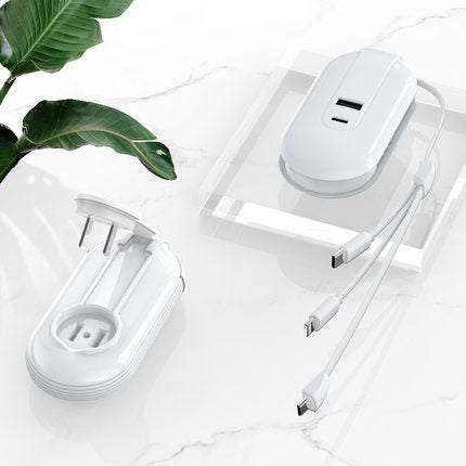 Mobile Phone Multifunctional One For Three Chargers in white red and black colors