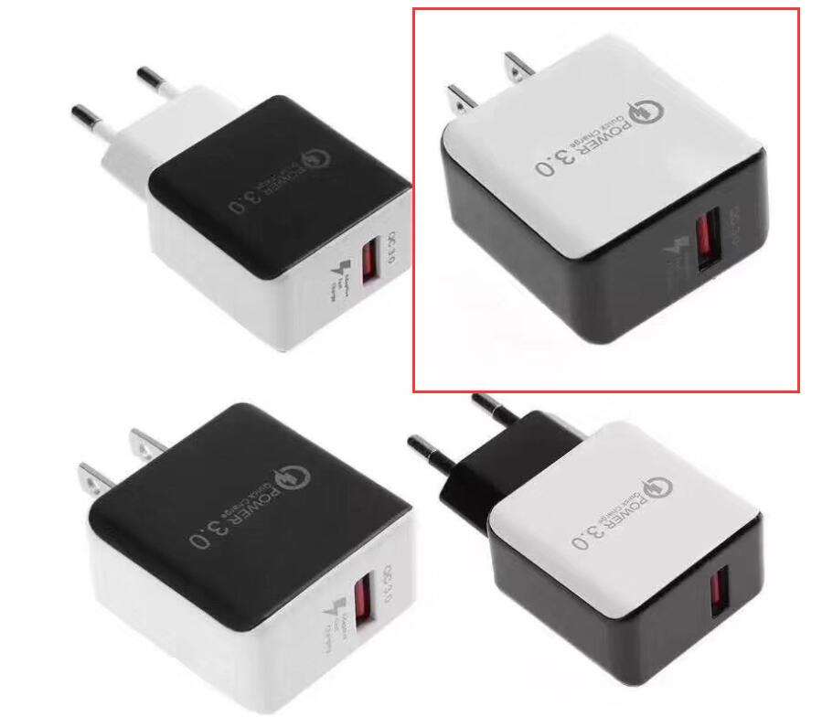 QC30 Charger Head 5V3A fast charging USB mobile phone plug in white and black options