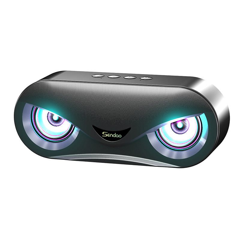 Enceinte Bluetooth sans fil avec lumières colorées, double haut-parleur et caisson de basses