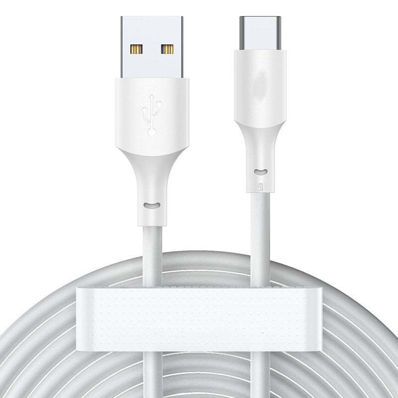 White 1.5m Type-c Data Cable 5A fast charging for mobile phones