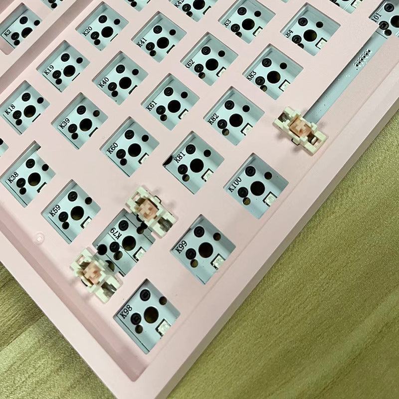Kit de clavier mécanique DIY de troisième examen blanc, à siège chaud