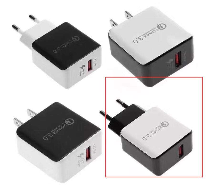 QC30 Charger Head 5V3A fast charging USB mobile phone plug in black and white options