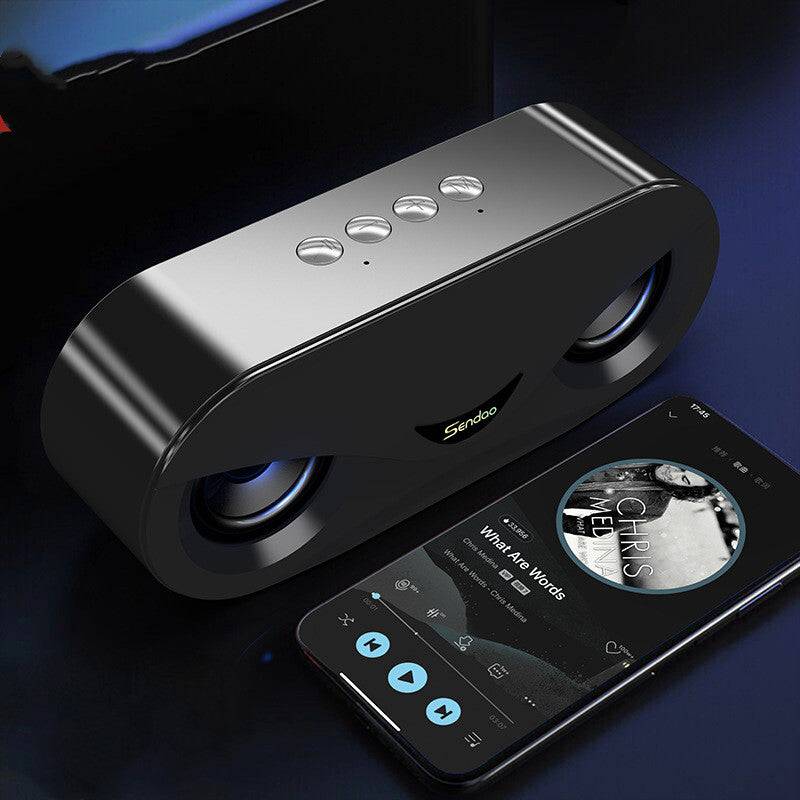 Enceinte Bluetooth sans fil avec lumières colorées, double haut-parleur et caisson de basses