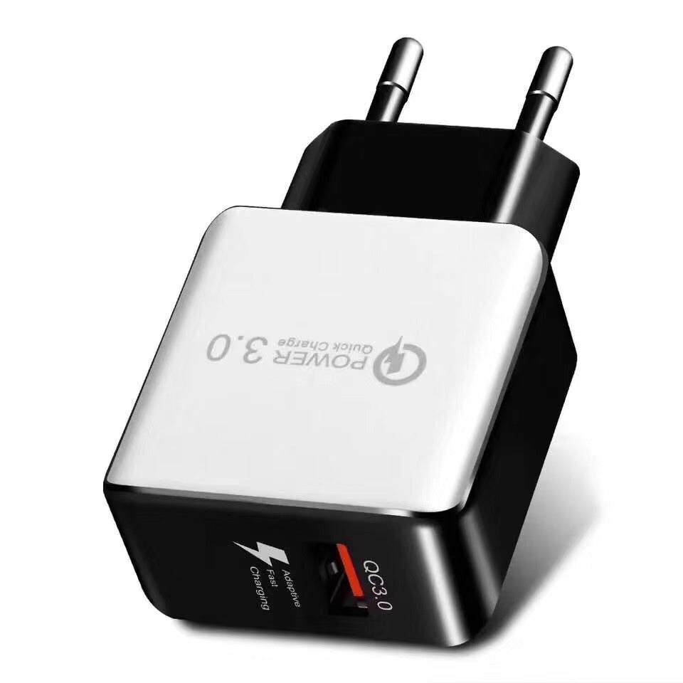 QC30 Charger Head 5V3A USB fast charging mobile phone plug in white and black variants