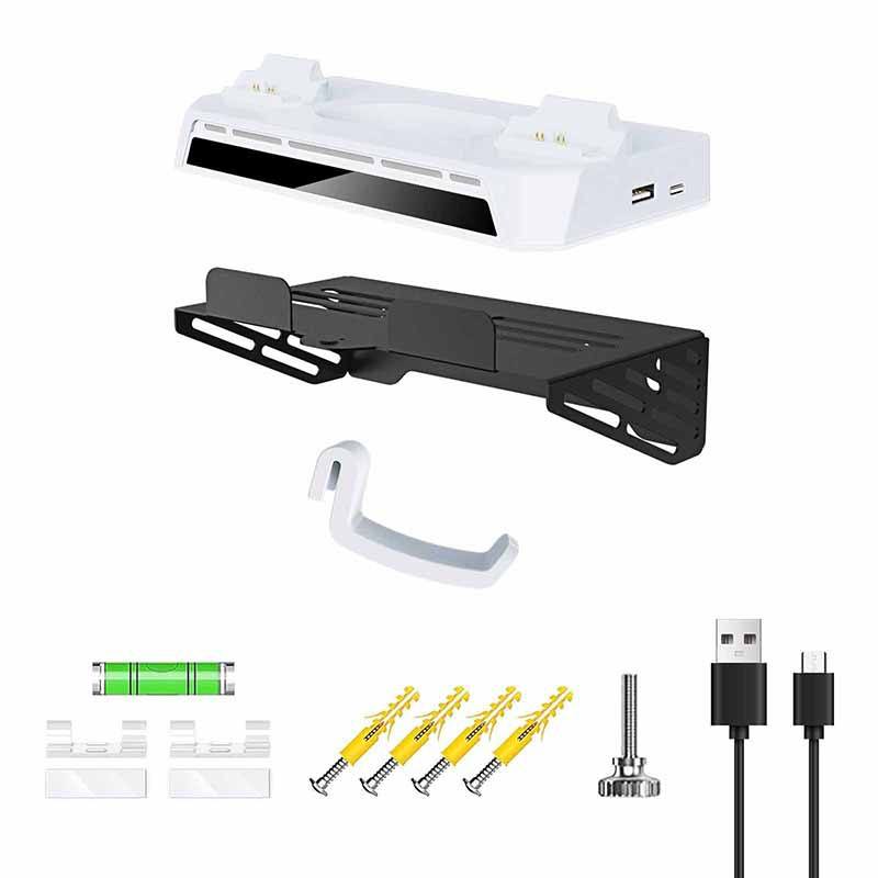 Support mural universel pour station de charge de manettes de jeu et support de casque