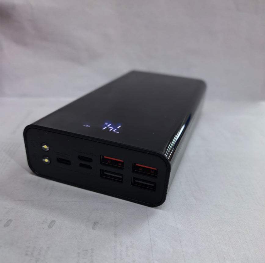 30000mAh power bank with LCD display and double-sided UV coating