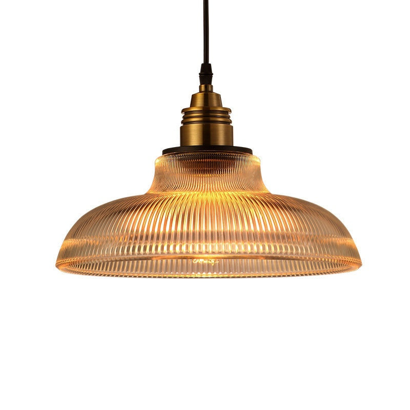Lustre Industriel Nordique LED — Verre & Fer, Hauteur Réglable 1,2m, 10-15m²